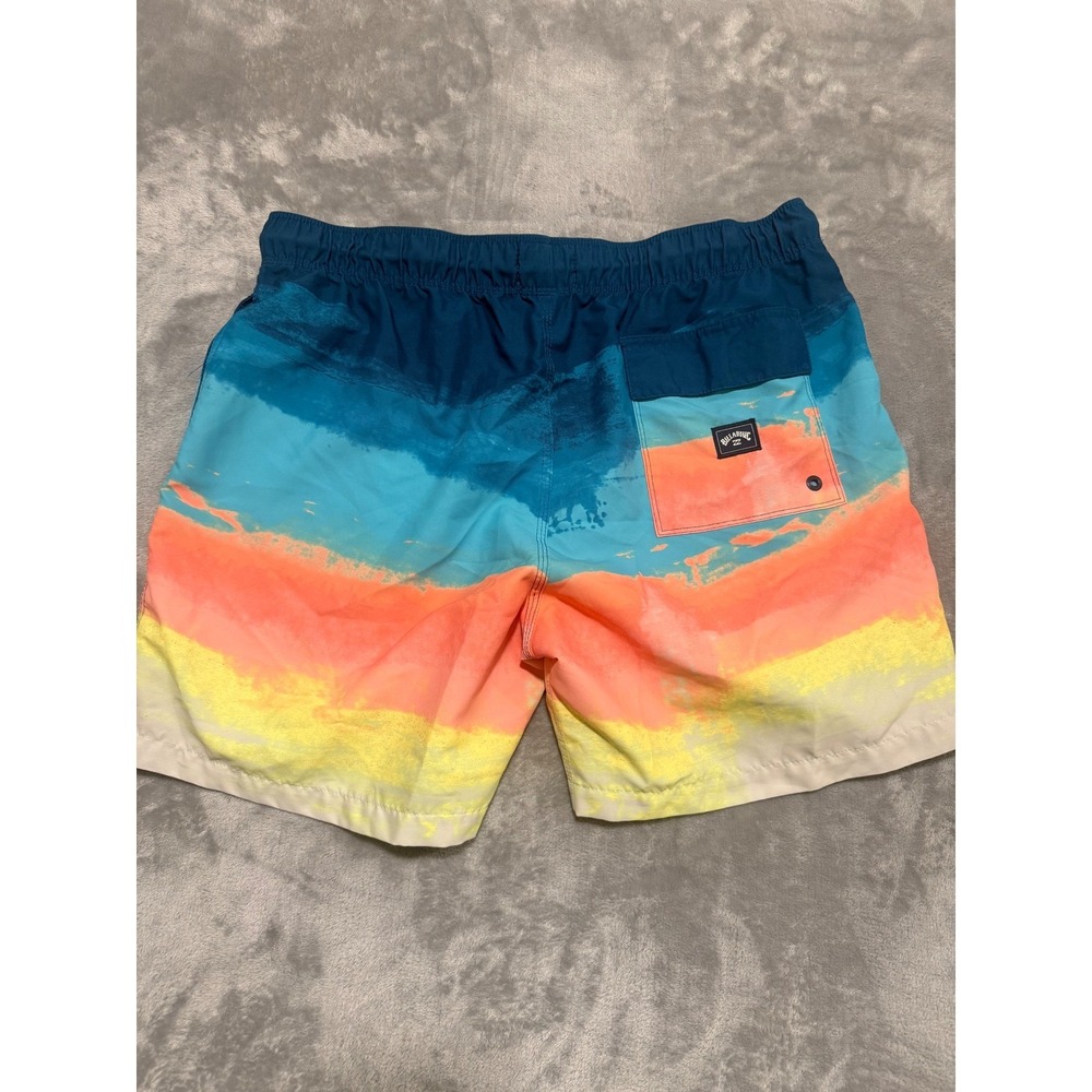 Billabong Board Shorts Mens XL Multi Color Ombre Sunset Recycler Layback Swim - Picture 6 of 7
